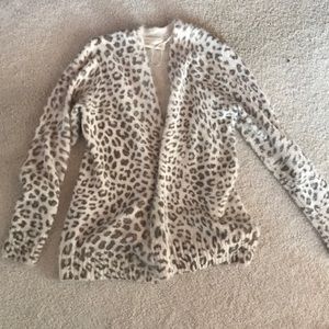 Cynthia Rowley Animal Print Cardigan